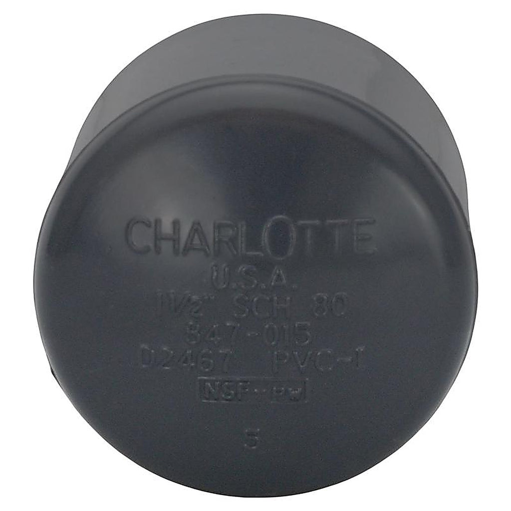 Charlotte Pipe PVC 08116 2000 Schedule 80 2 in. PVC Cap