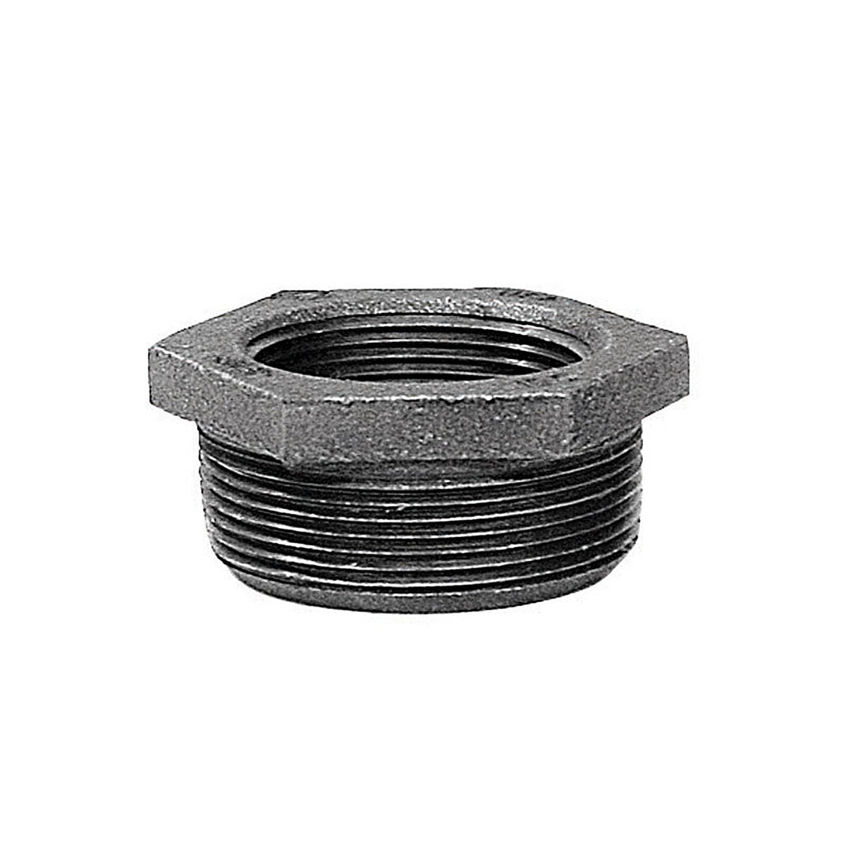 Anvil 8700131157 1-1/2 in. MPT x 1 in. Dia. FPT Galvanized Malleable Iron Hex Bushing