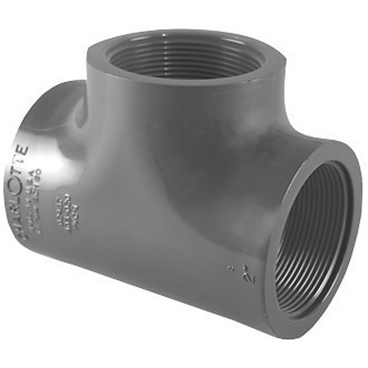 Charlotte Pipe PVC 08402 1200 Schedule 80 3/4 in. FPT x 3/4 in. Dia. FPT PVC Tee