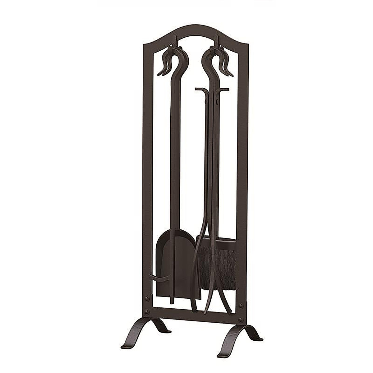 Panacea 15016 Black Antique Steel Fireplace Tool Set