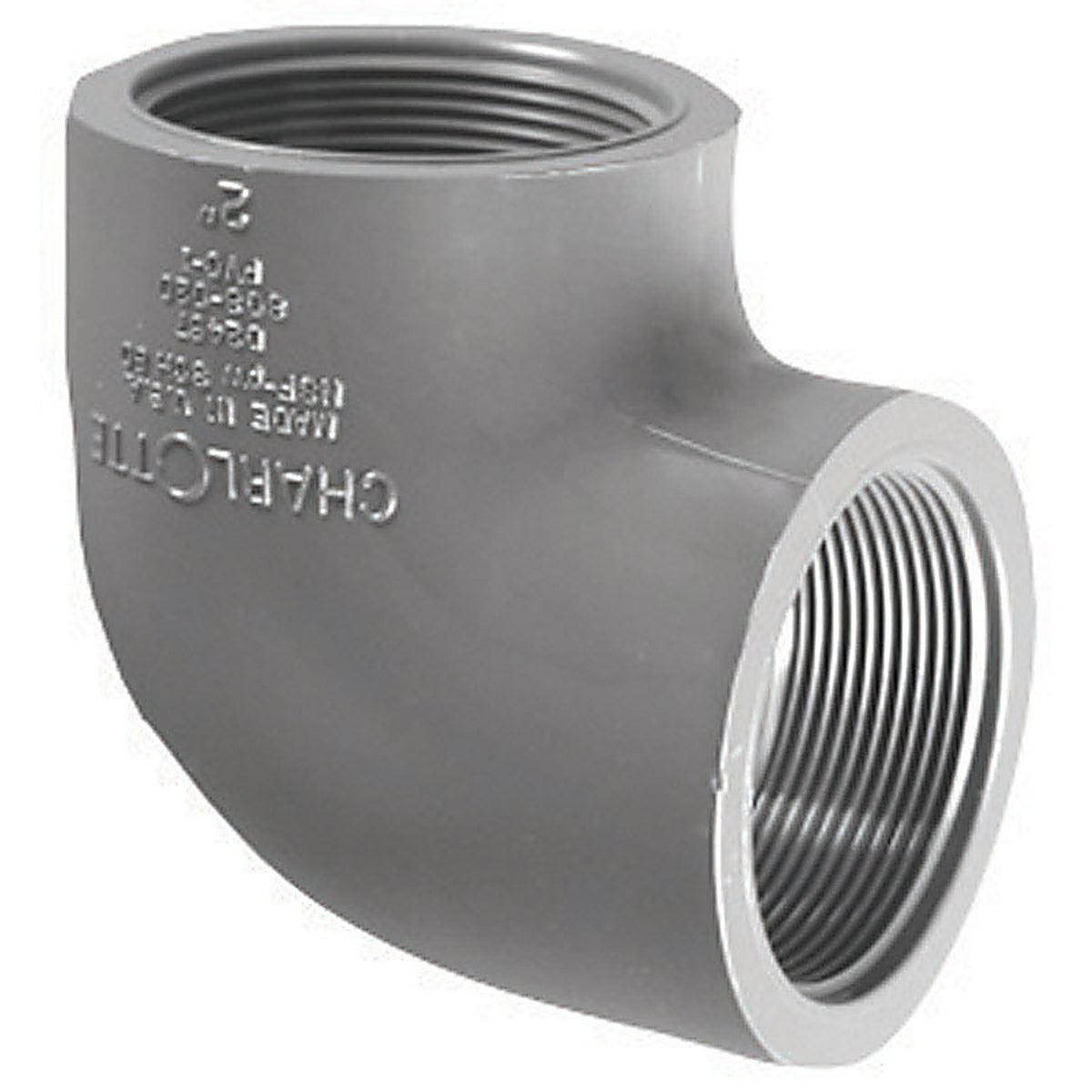 Charlotte Pipe PVC 08302 1600 80 1-1/4 in. FPT x 1-1/4 in. Dia. FPT PVC 90 Degree Elbow