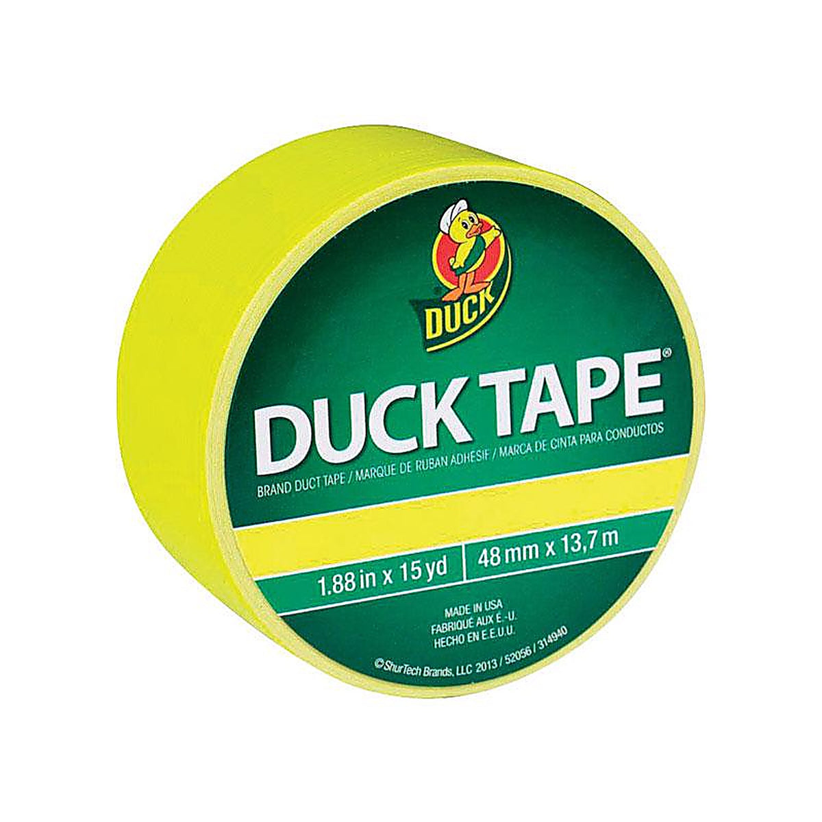 Duck 1061070 1.88 in. W x 15 yd. L Yellow Solid Duct Tape