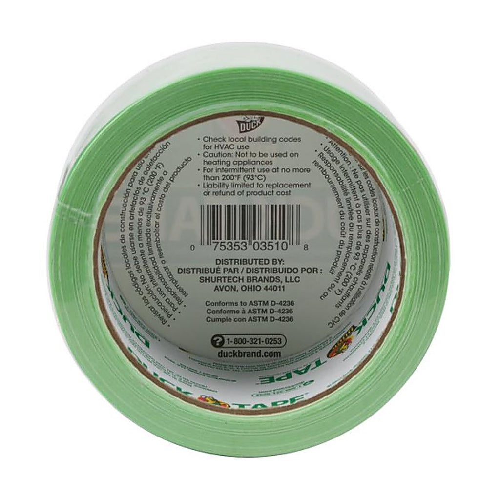 Duck 1265018 1.88 in. W x 15 yd. L Neon Green Solid Duct Tape