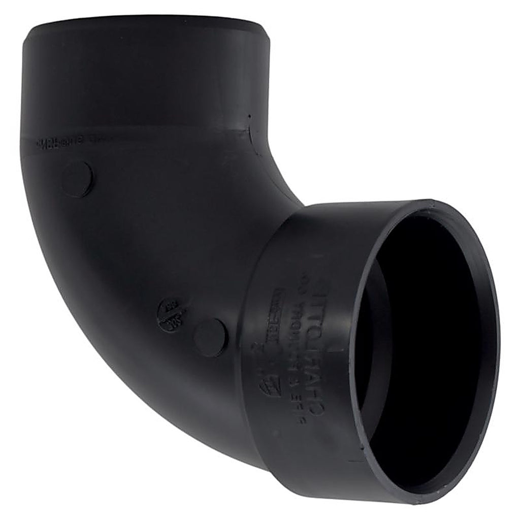 Charlotte Pipe ABS003021000 3 in. Hub x 3 in. Dia. Spigot ABS 90 Degree Elbow