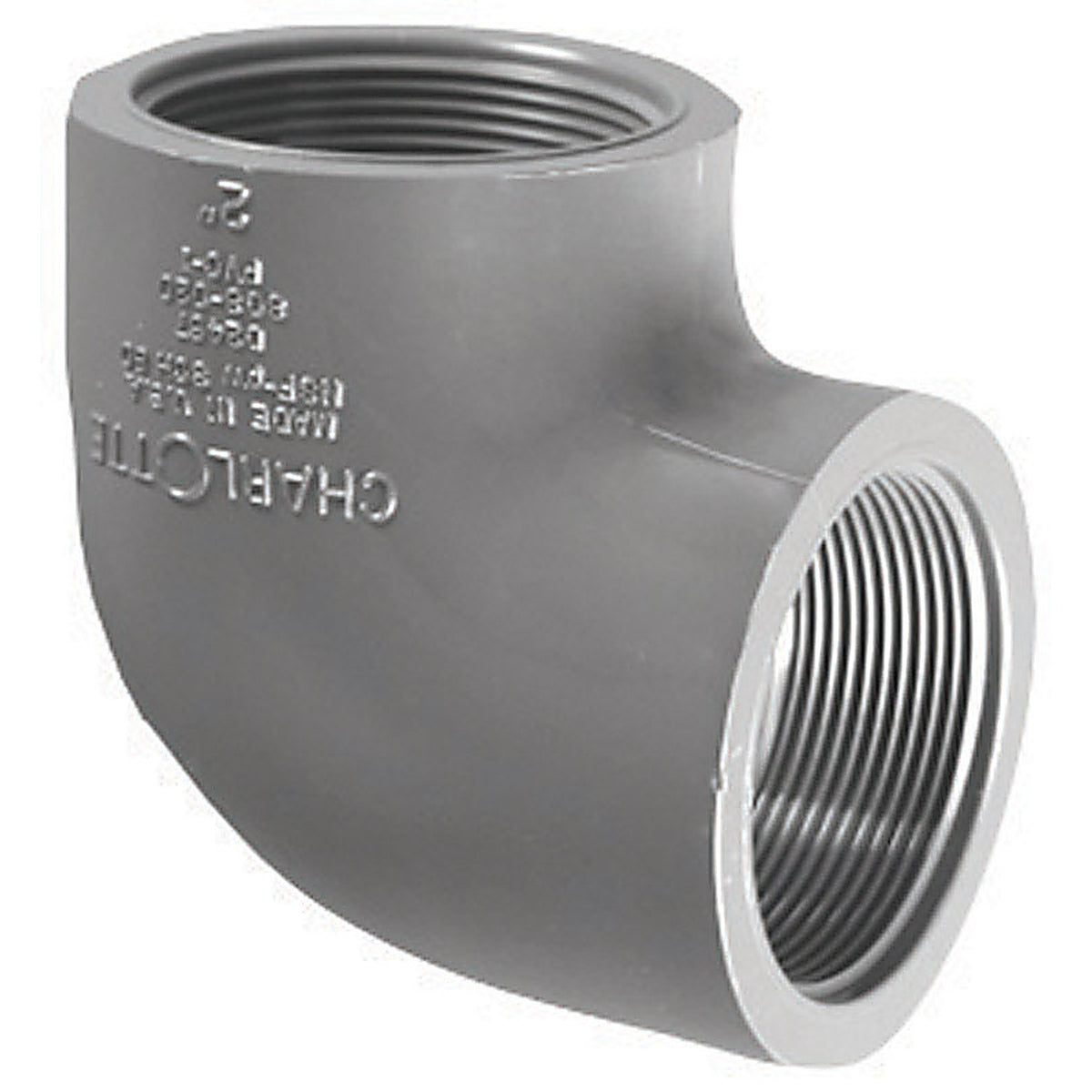 Charlotte Pipe PVC 08302 1800 Schedule 80 1-1/2 in. FPT x 1-1/2 in. Dia. FPT PVC 90 Degree Elbow