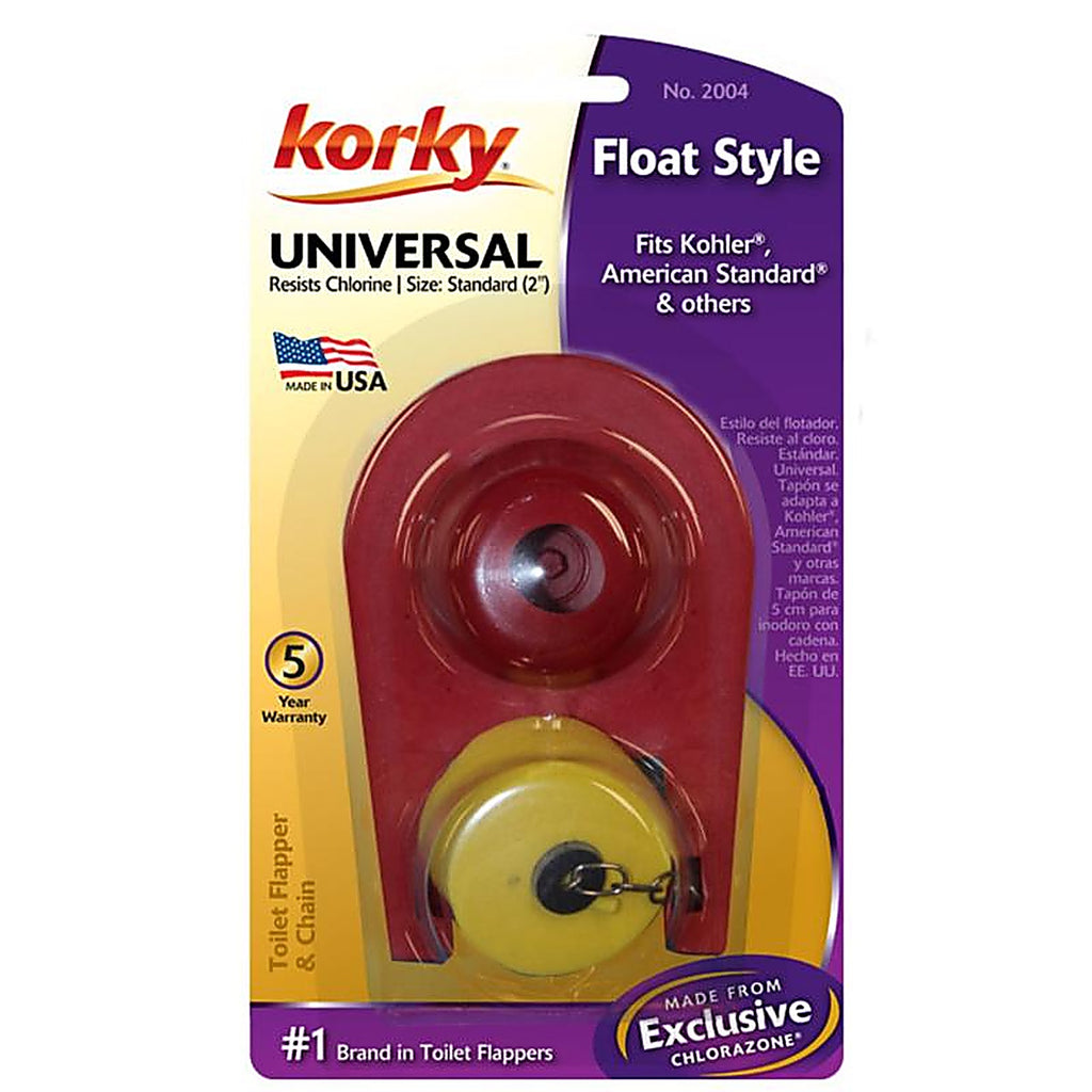 Korky 2004BP Toilet Flapper Red For Universal