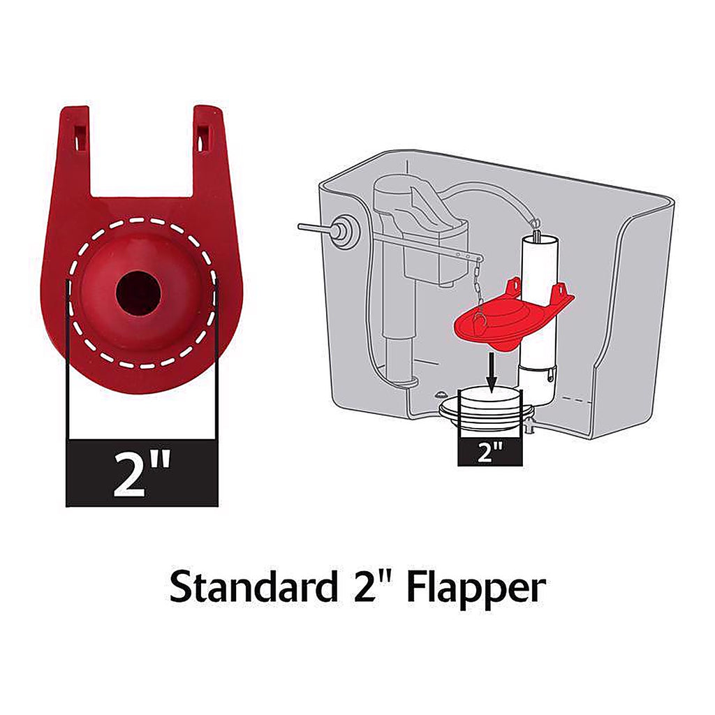 Korky 2004BP Toilet Flapper Red For Universal