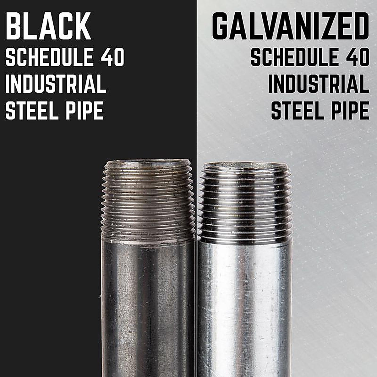 Mueller 566-090AH 1-1/4 in. MPT x 9 in. L Galvanized Steel Nipple