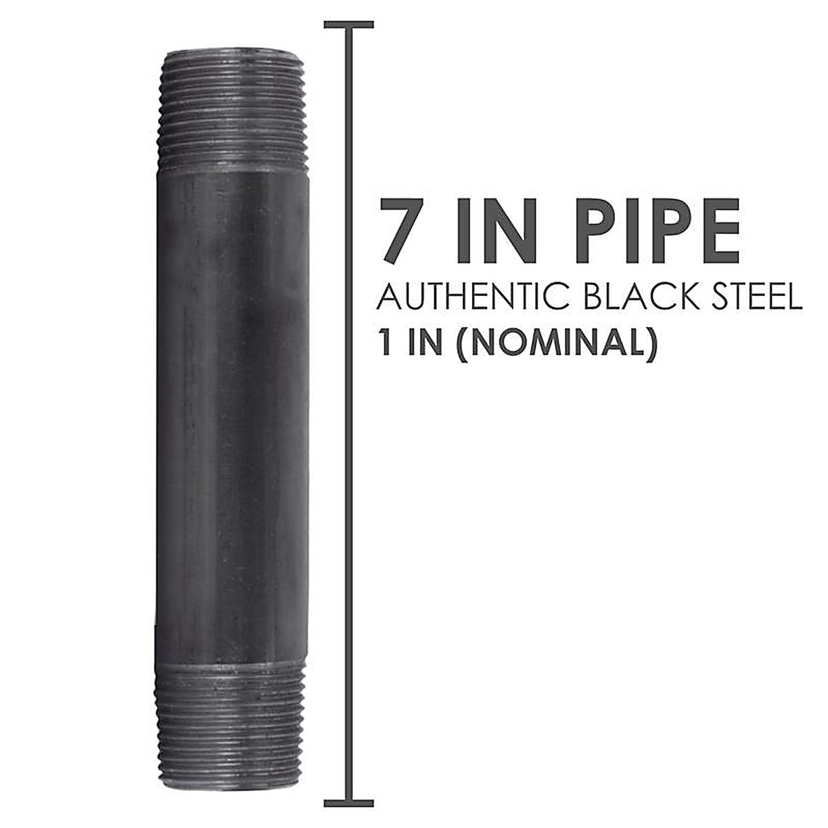 Mueller 585-070AH 1 in. MPT x 7 in. L Black Steel Nipple