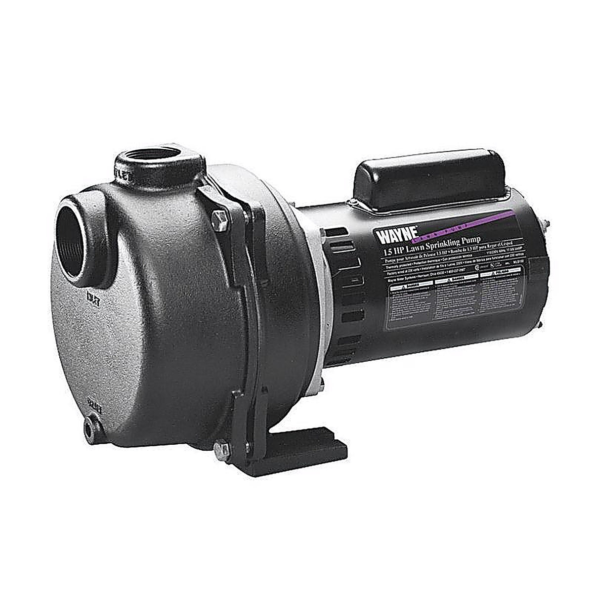 Wayne WLS150 1-1/2 hp 49.2 gph Cast Iron Sprinkler Pump