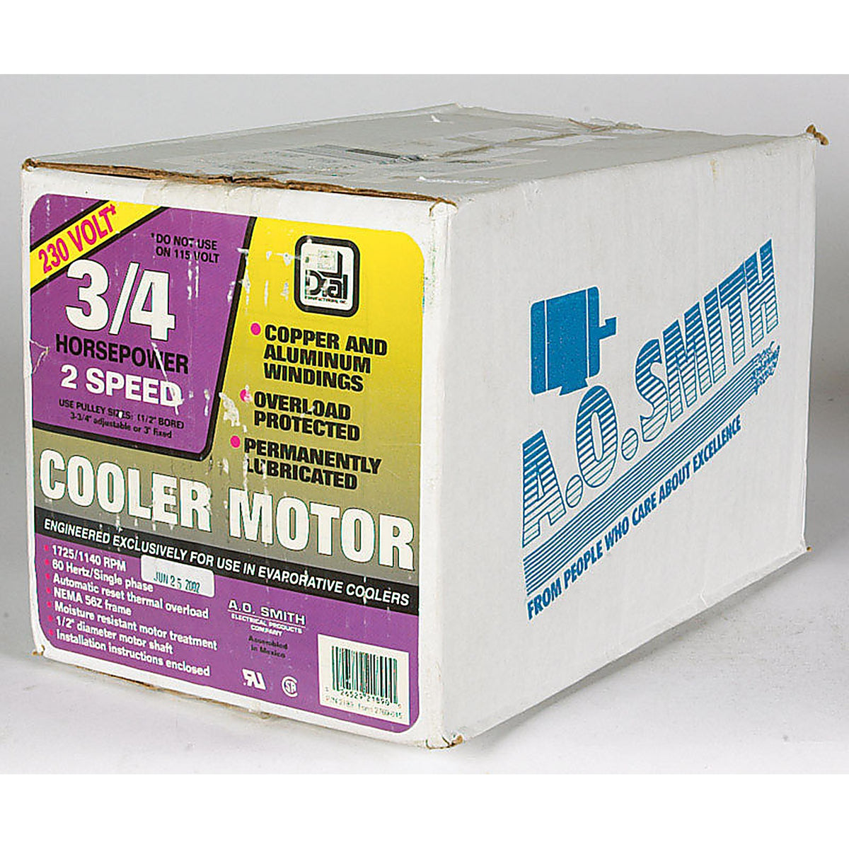 Dial 2189 Metal Black Evaporative Cooler Motor Kit