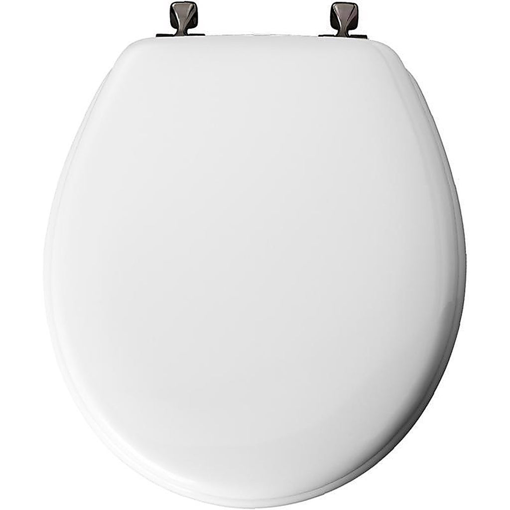 Bemis 44BN-000 Mayfair Round White Molded Wood Toilet Seat