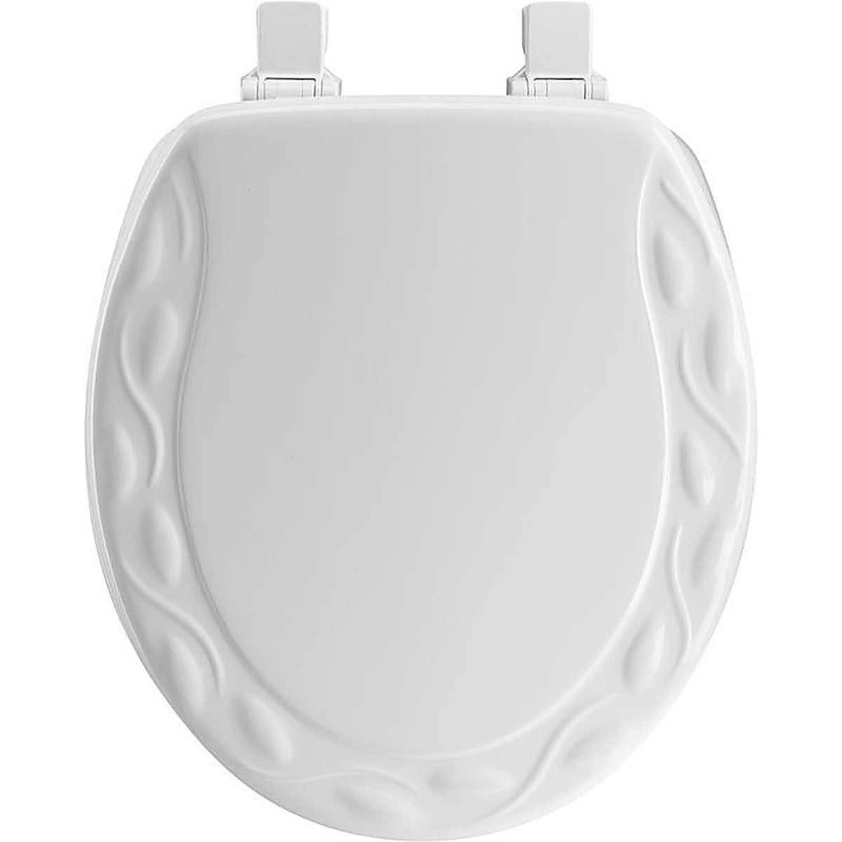 Bemis 34EC 000 Mayfair Never Loosens Round White Molded Wood Toilet Seat