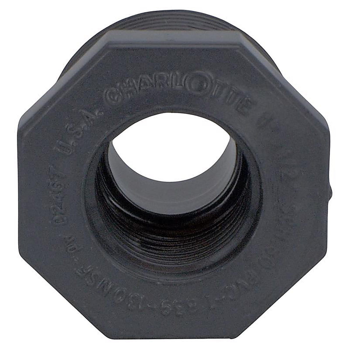 Charlotte Pipe PVC82002200 Schedule 80 1 in. MPT x 1/2 in. Dia. FPT PVC Reducing Bushing