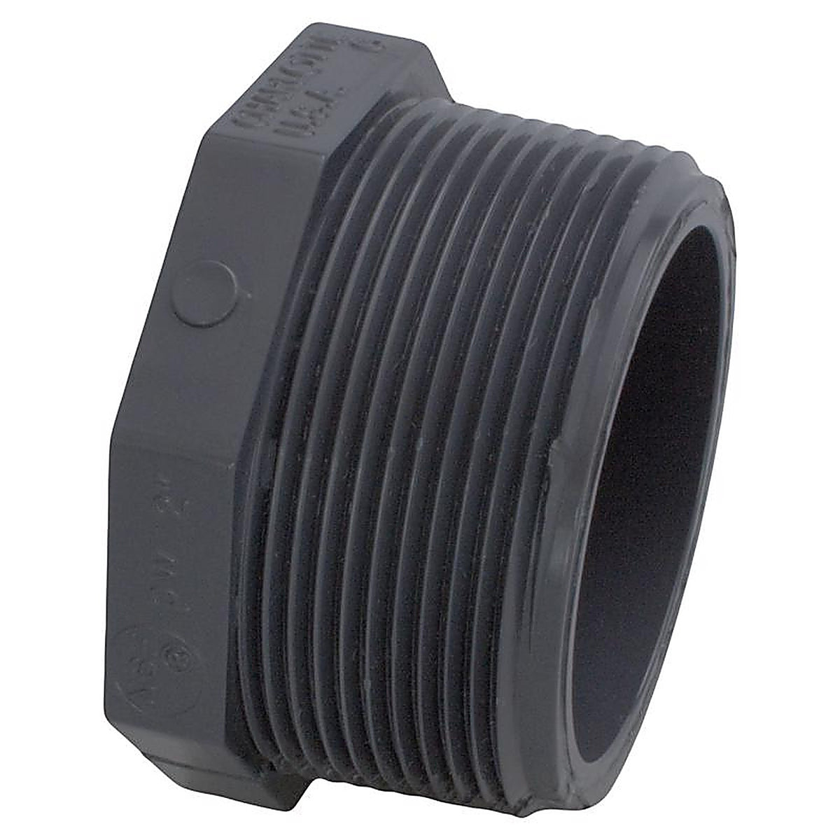 Charlotte Pipe PVC81131200 Schedule 80 3/4 in. MPT x 3/4 in. Dia. MPT PVC Threaded Plug