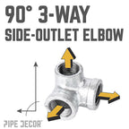 Mueller 510-803HN 1/2 in. FPT x 1/2 in. Dia. FPT Galvanized Malleable Iron Side Outlet Elbow