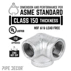 Mueller 510-803HN 1/2 in. FPT x 1/2 in. Dia. FPT Galvanized Malleable Iron Side Outlet Elbow