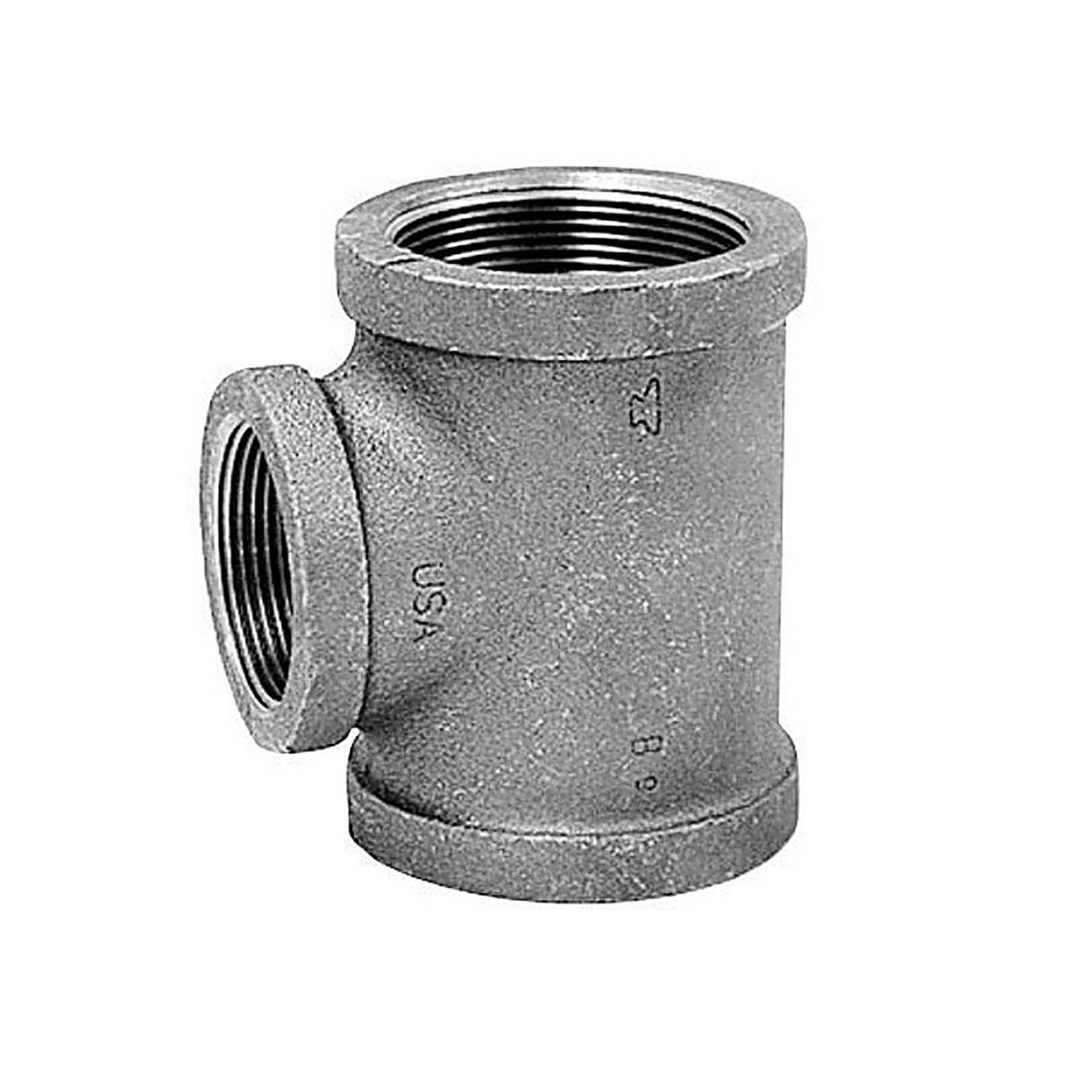 Anvil 8700121653 1 in. FPT x 1 in. Dia. FPT Black Malleable Iron Reducing Tee