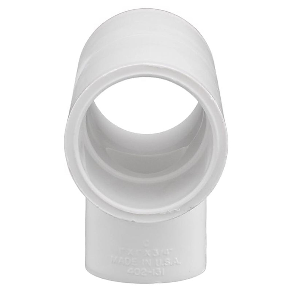 Charlotte Pipe PVC 02401 3200 Schedule 40 1 in. Slip x 1 in. Dia. Slip PVC Reducing Tee