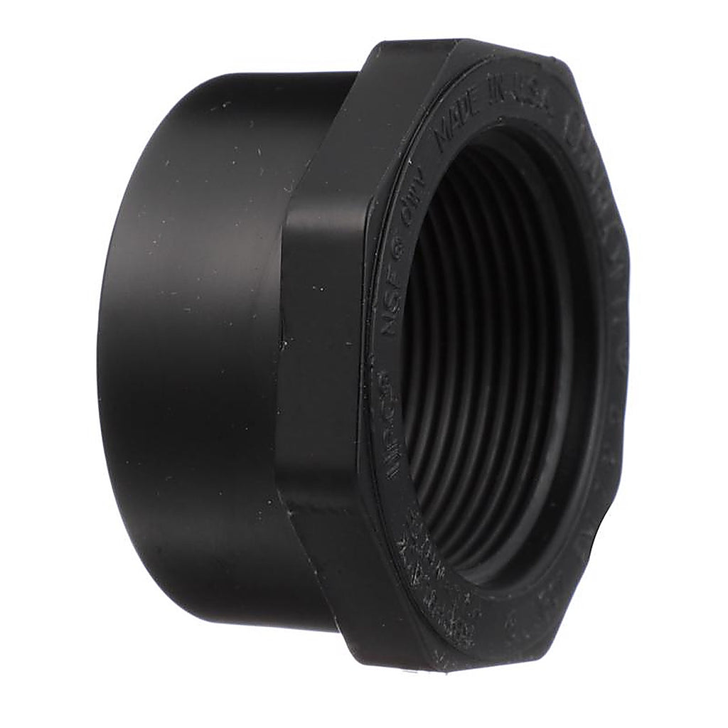 Charlotte Pipe ABS001080800 2 in. Spigot x 1-1/2 in. Dia. FPT ABS Flush Bushing