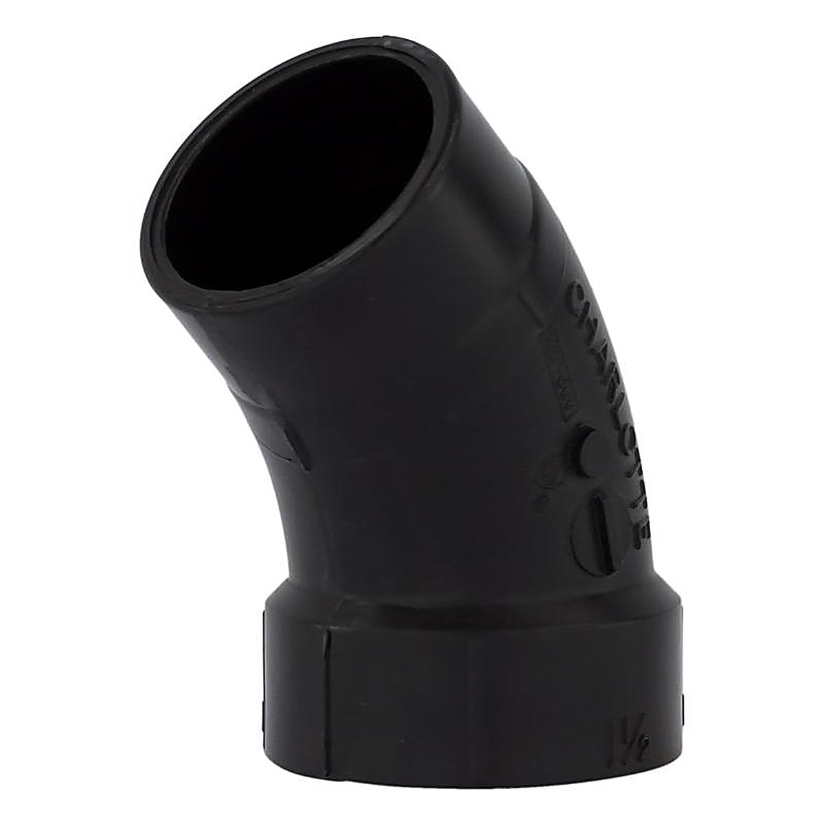 Charlotte Pipe ABS003230600 1-1/2 in. Hub x 1-1/2 in. Dia. Spigot ABS 40 Degree Street Elbow