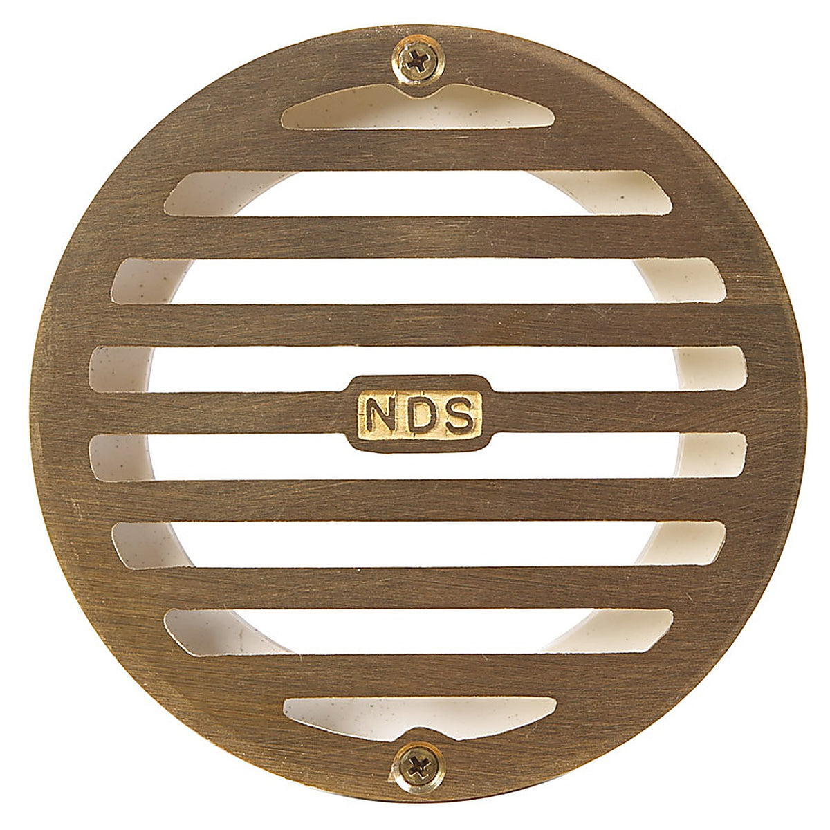 NDS 910B 4 in. Satin Round Brass Drain Grate