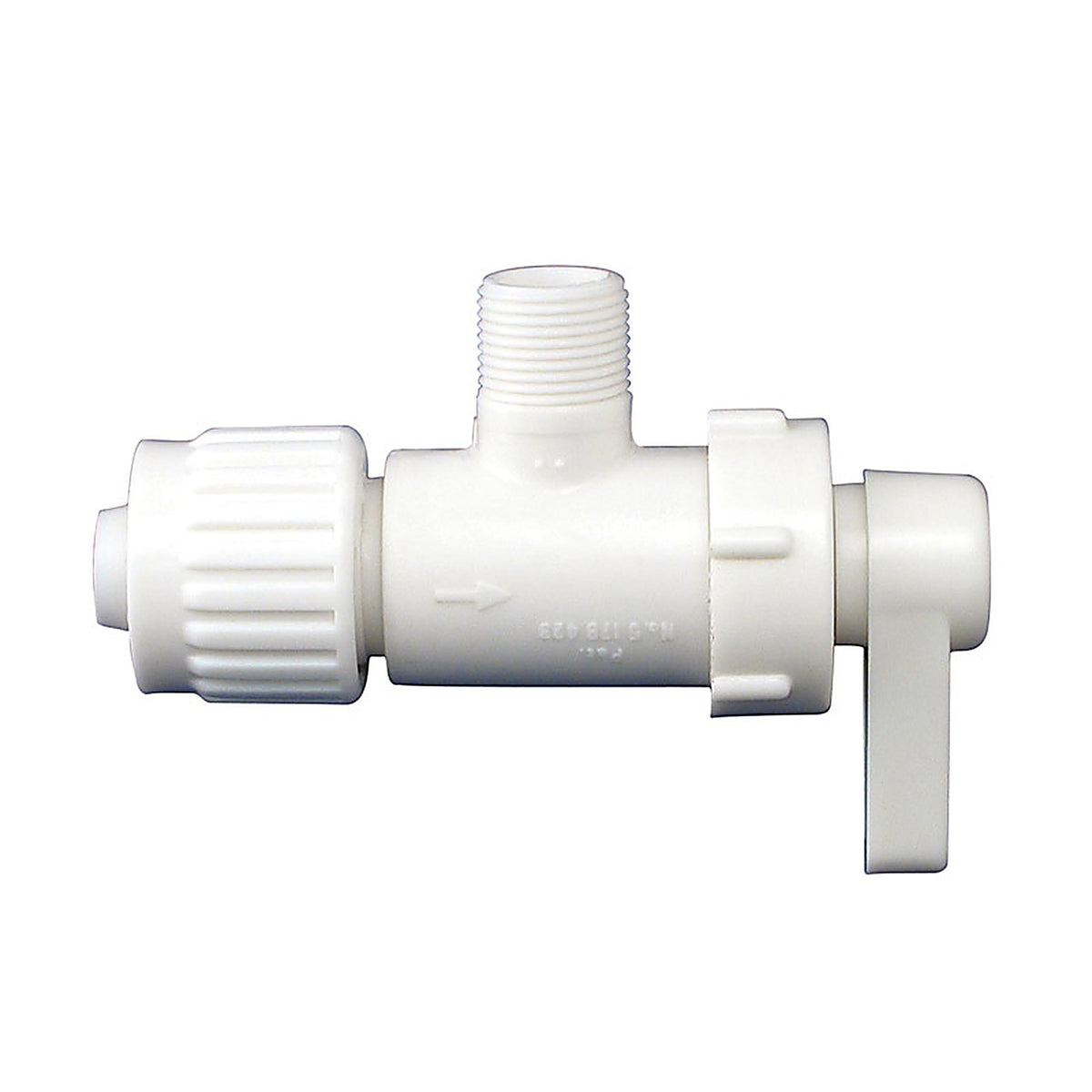 Flair-It 16893 1/2 in. 3/8 in. Plastic Angle Stop Valve
