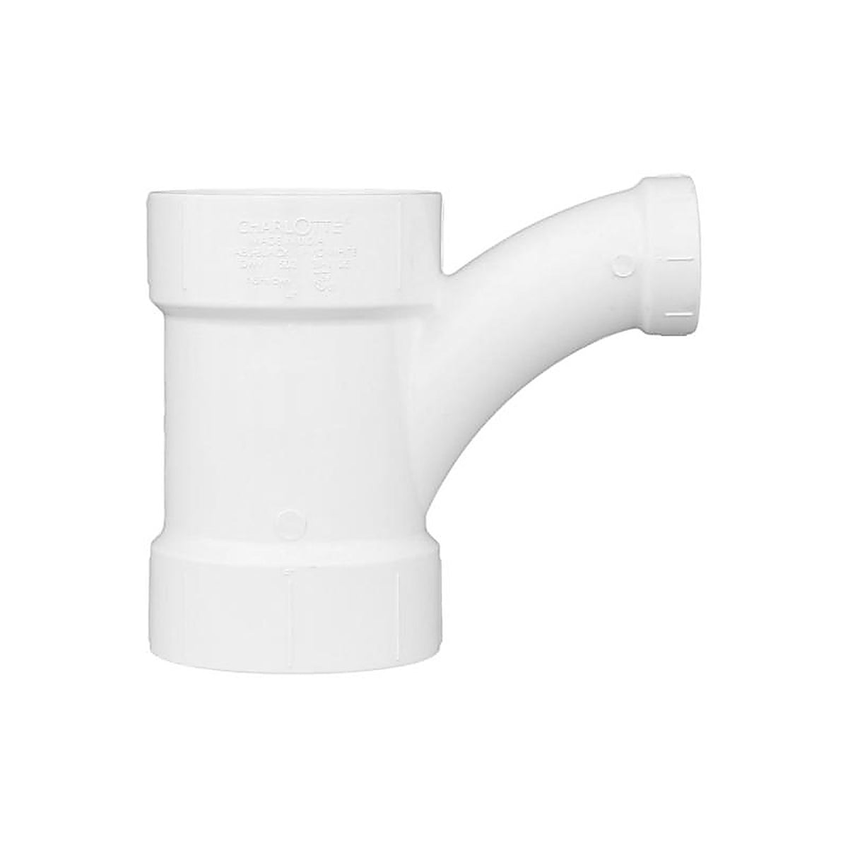Charlotte Pipe PVC005021600 Schedule 40 4 in. Hub x 4 in. Dia. Hub PVC Long Turn Wye