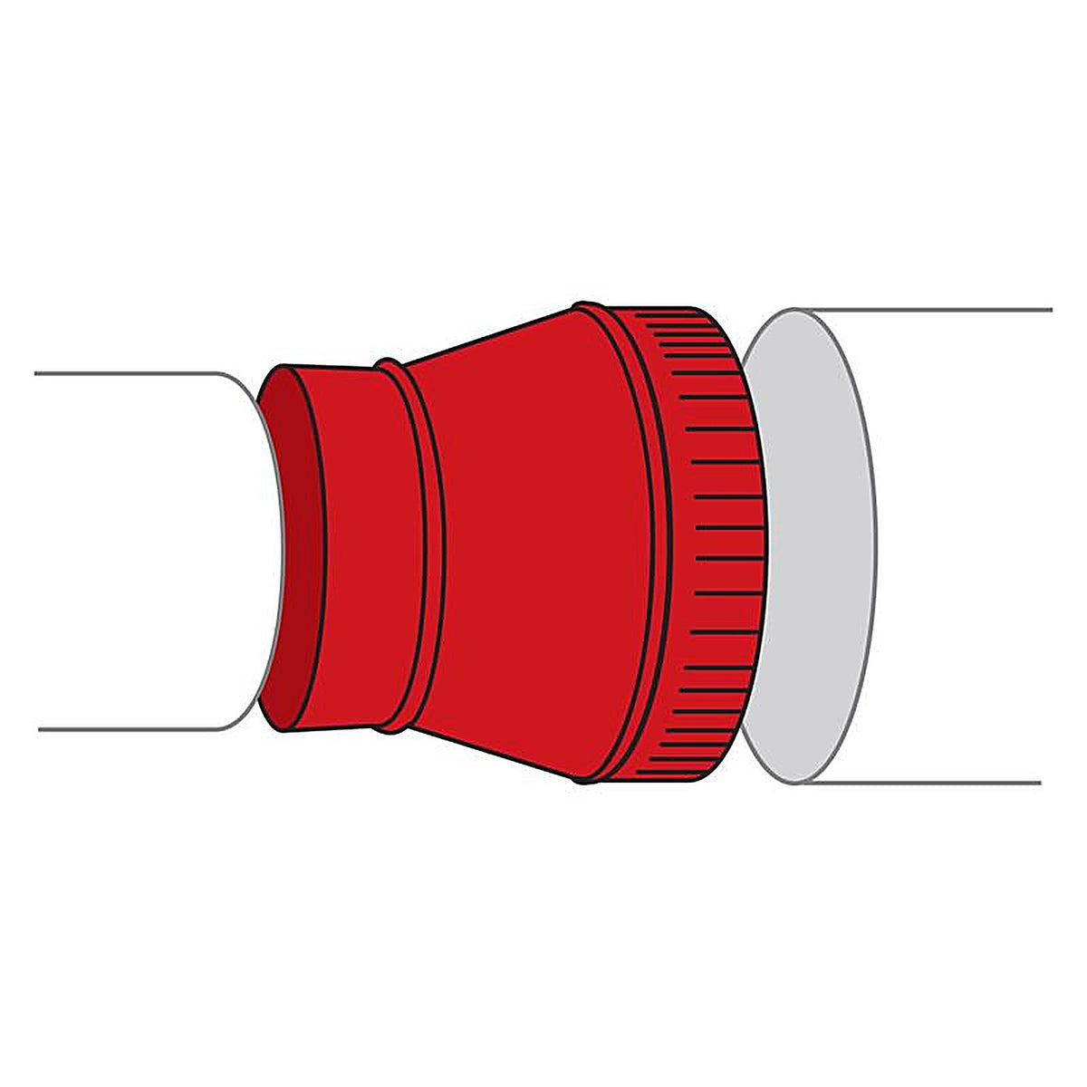Imperial BM0061 6 in. Dia. x 7 in. Dia. Steel Stove Pipe Increaser