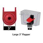 Korky 3010BP Class Five Toilet Flapper Red Rubber For Kohler