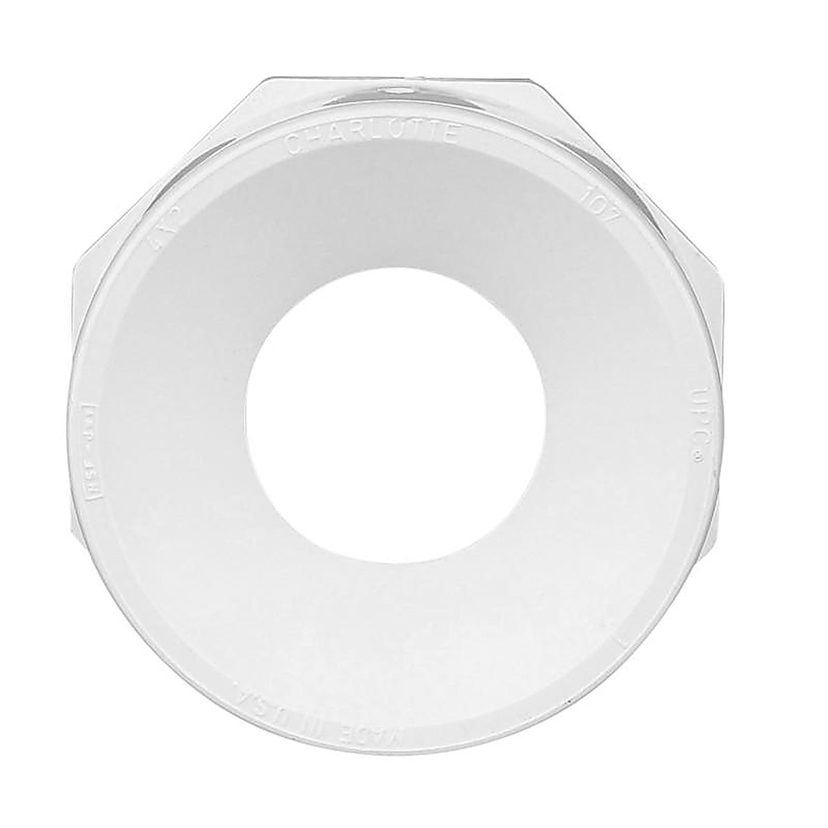 Charlotte Pipe PVC001071200 Schedule 40 3 in. Spigot x 1-1/2 in. Dia. Hub PVC Flush Bushing