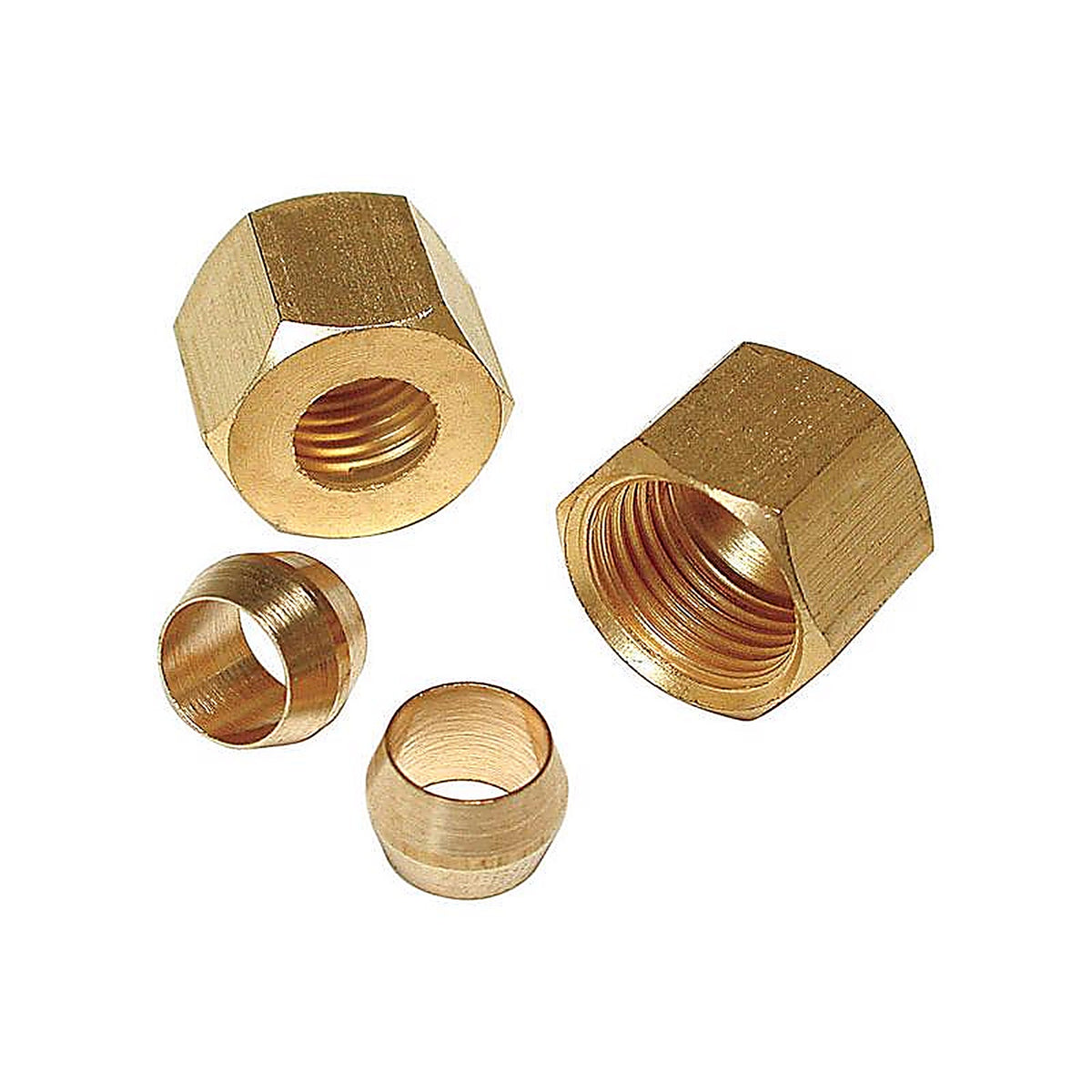 Dial 9311 1/4 in. H x 1/4 in. W Brass Yellow Compression Sleeve and Nut