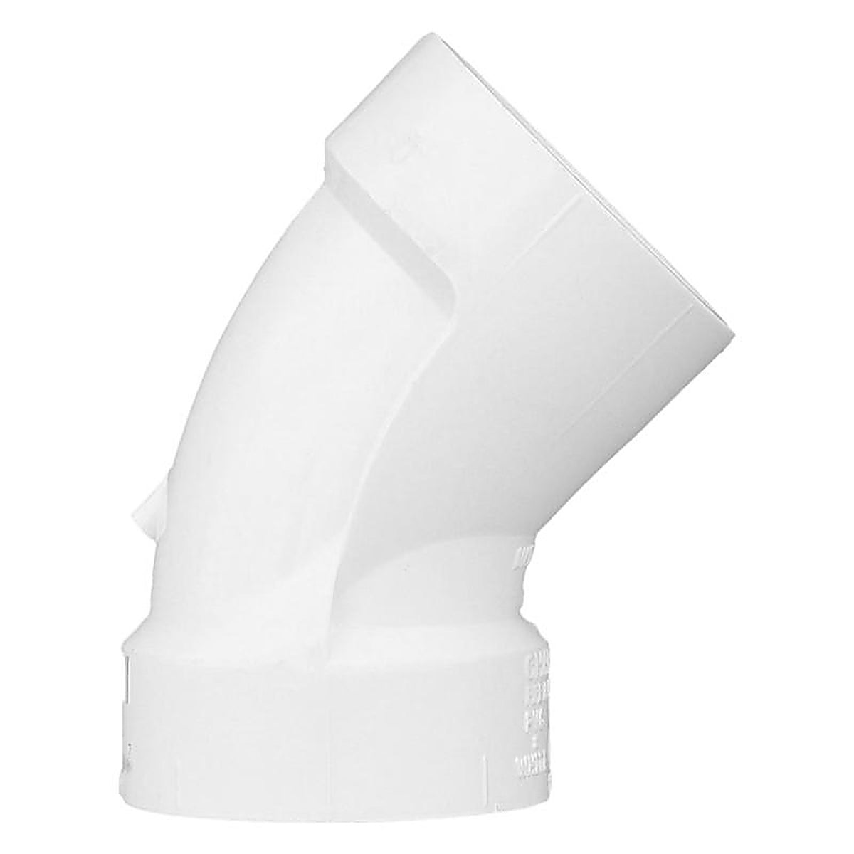 Charlotte Pipe PVC003210800 Schedule 40 1-1/2 in. Hub x 1-1/2 in. Dia. Hub PVC 45 Degree Elbow