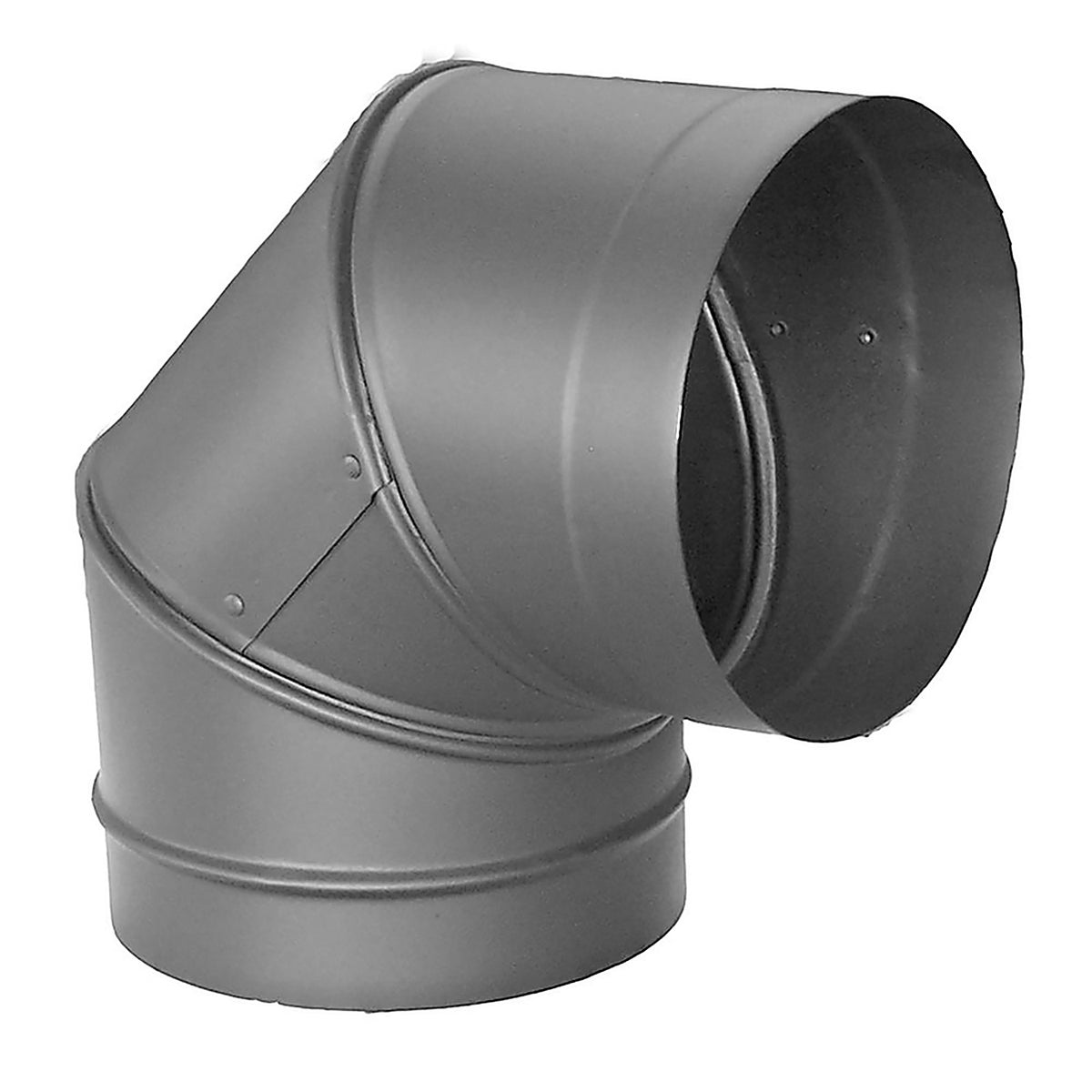 Duravent 6DBK-E90 DuraBlack 6 in. Dia. x 6 in. Dia. Adjustable 90 deg. Galvanized Steel Stove Pipe Elbow