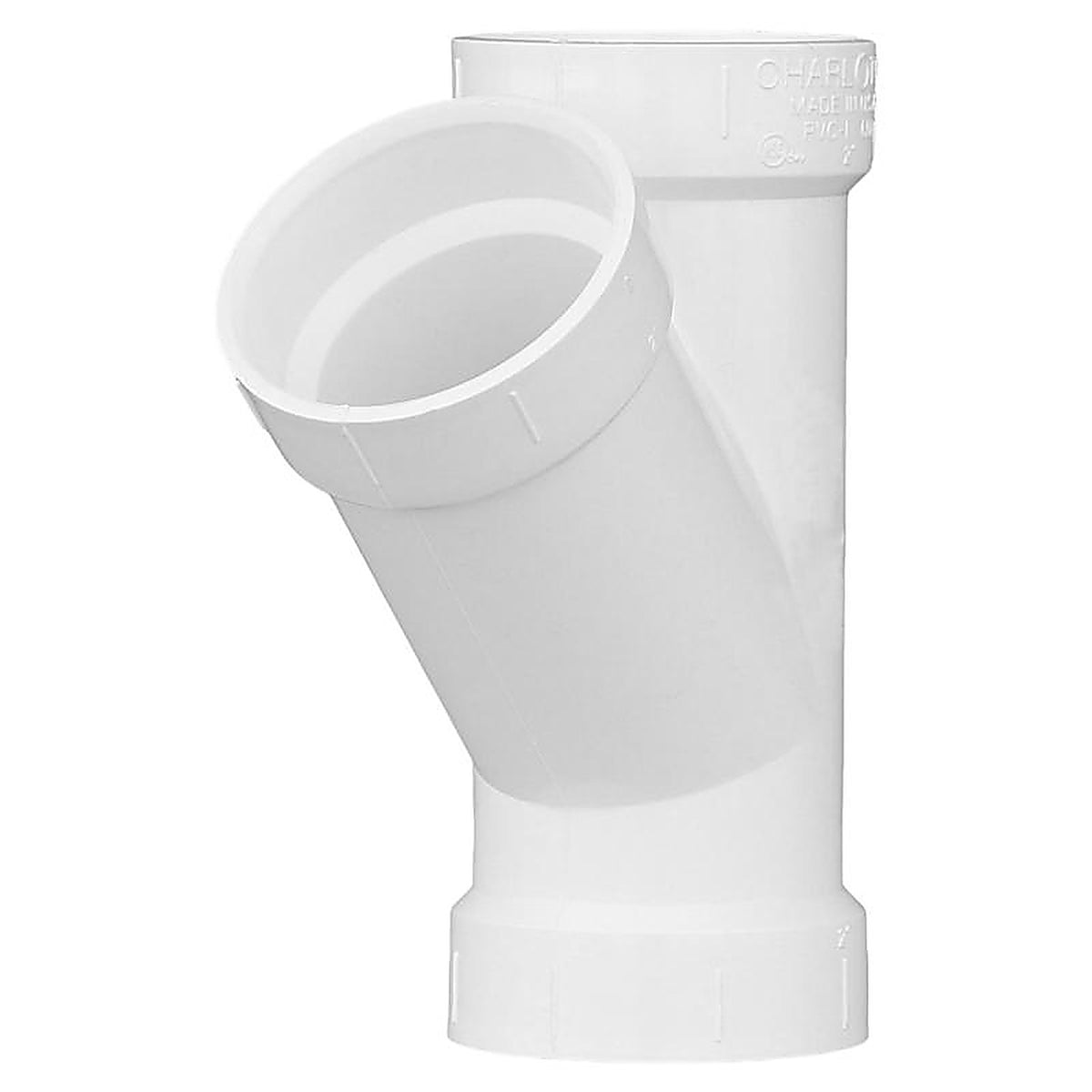 Charlotte Pipe PVC006001000 Schedule 40 2 in. Hub x 2 in. Dia. Hub PVC Wye