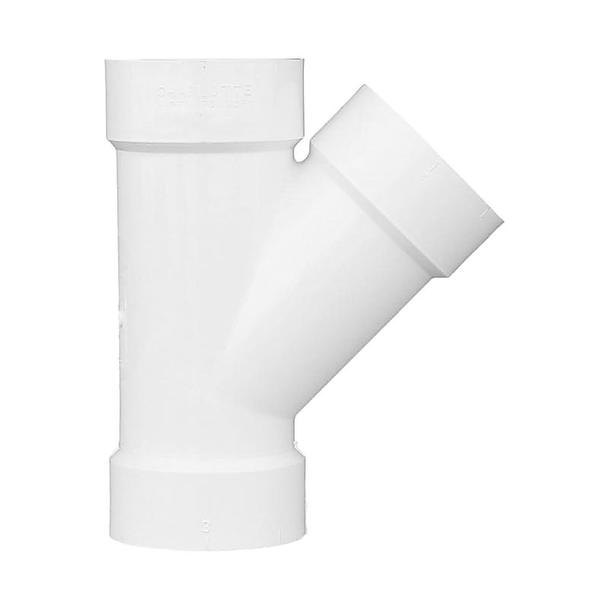 Charlotte Pipe PVC006001200 Schedule 40 3 in. Hub x 3 in. Dia. Hub PVC Wye