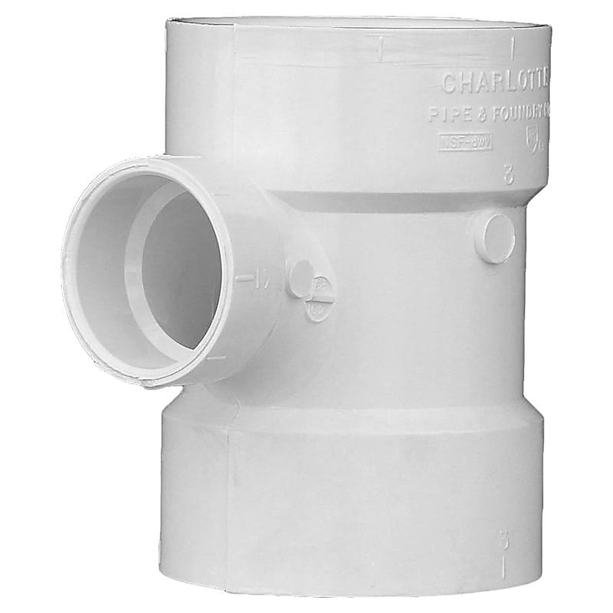 Charlotte Pipe PVC004011200 Schedule 40 3 in. Hub x 3 in. Dia. Hub PVC Sanitary Tee