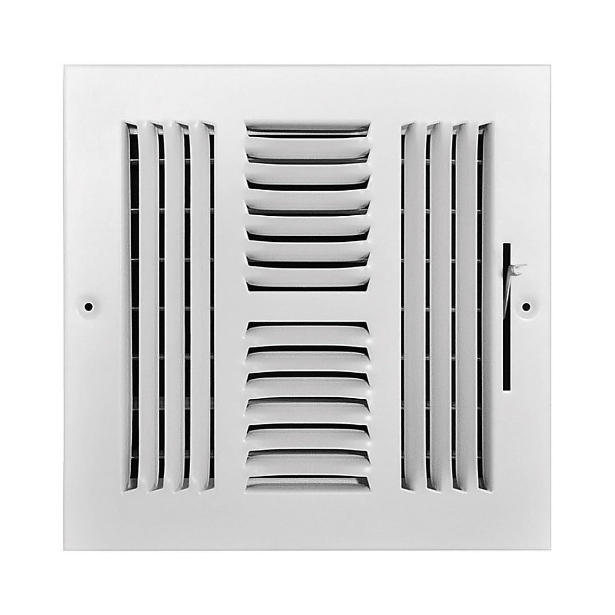Tru Aire C104M 08X08 8 in. H x 8 in. W 4-Way Powder Coat White Steel Wall/Ceiling Register
