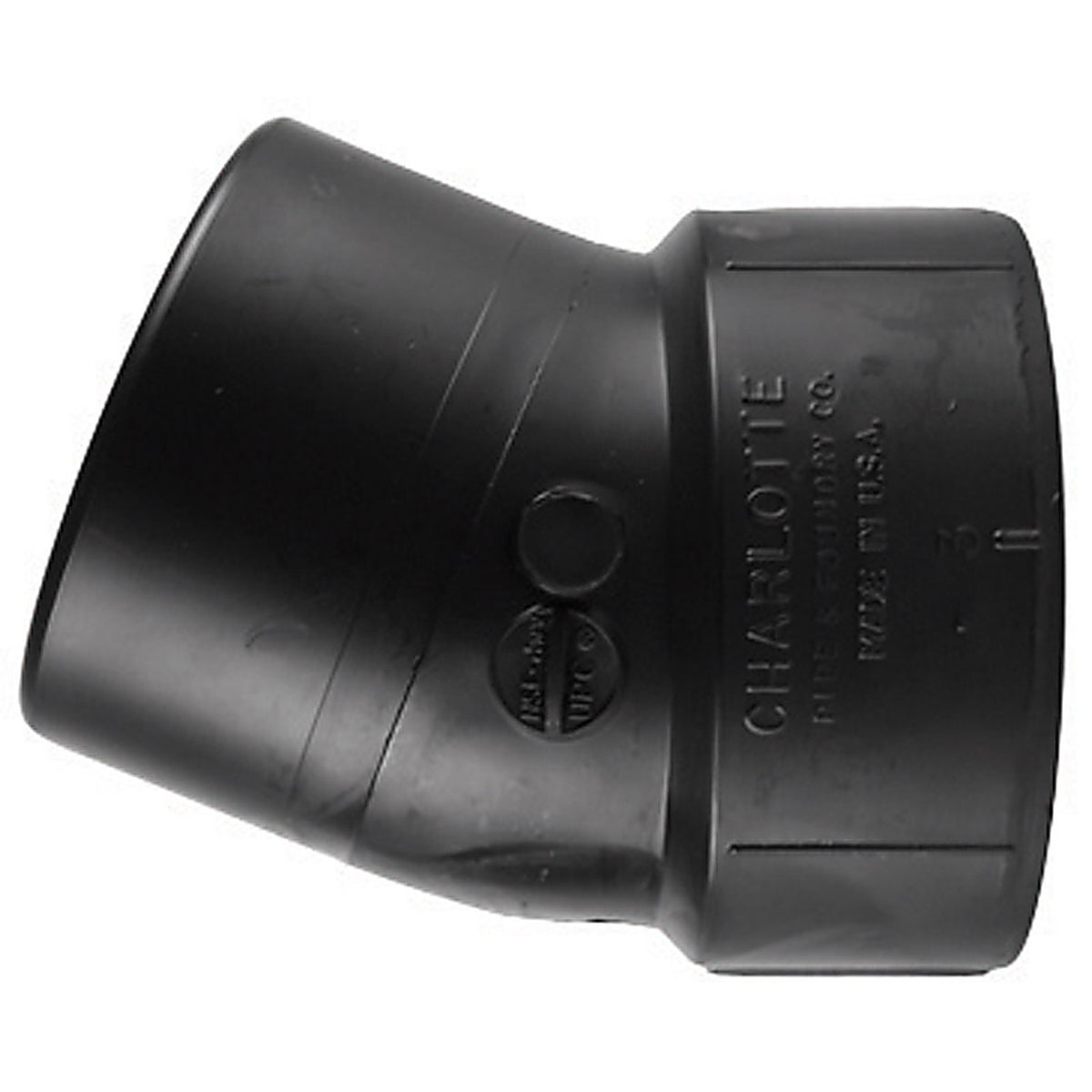 Charlotte Pipe ABS003261200 4 in. Hub x 4 in. Dia. Slip ABS Elbow