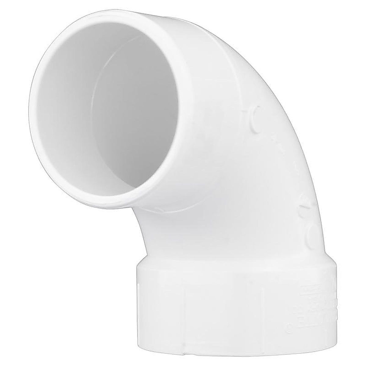 Charlotte Pipe PVC003020800 Schedule 40 1-1/2 in. Hub x 1-1/2 in. Dia. Spigot PVC 90 Degree Street Elbow