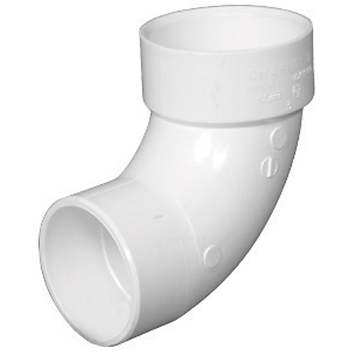 Charlotte Pipe PVC003021000 Schedule 40 2 in. Hub x 2 in. Dia. Spigot PVC 90 Degree Street Elbow