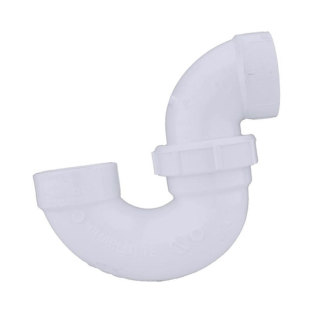 Charlotte Pipe PVC00708P0800 Schedule 40 1-1/2 in. Hub x 1-1/2 in. Dia. Hub PVC P-Trap with Union