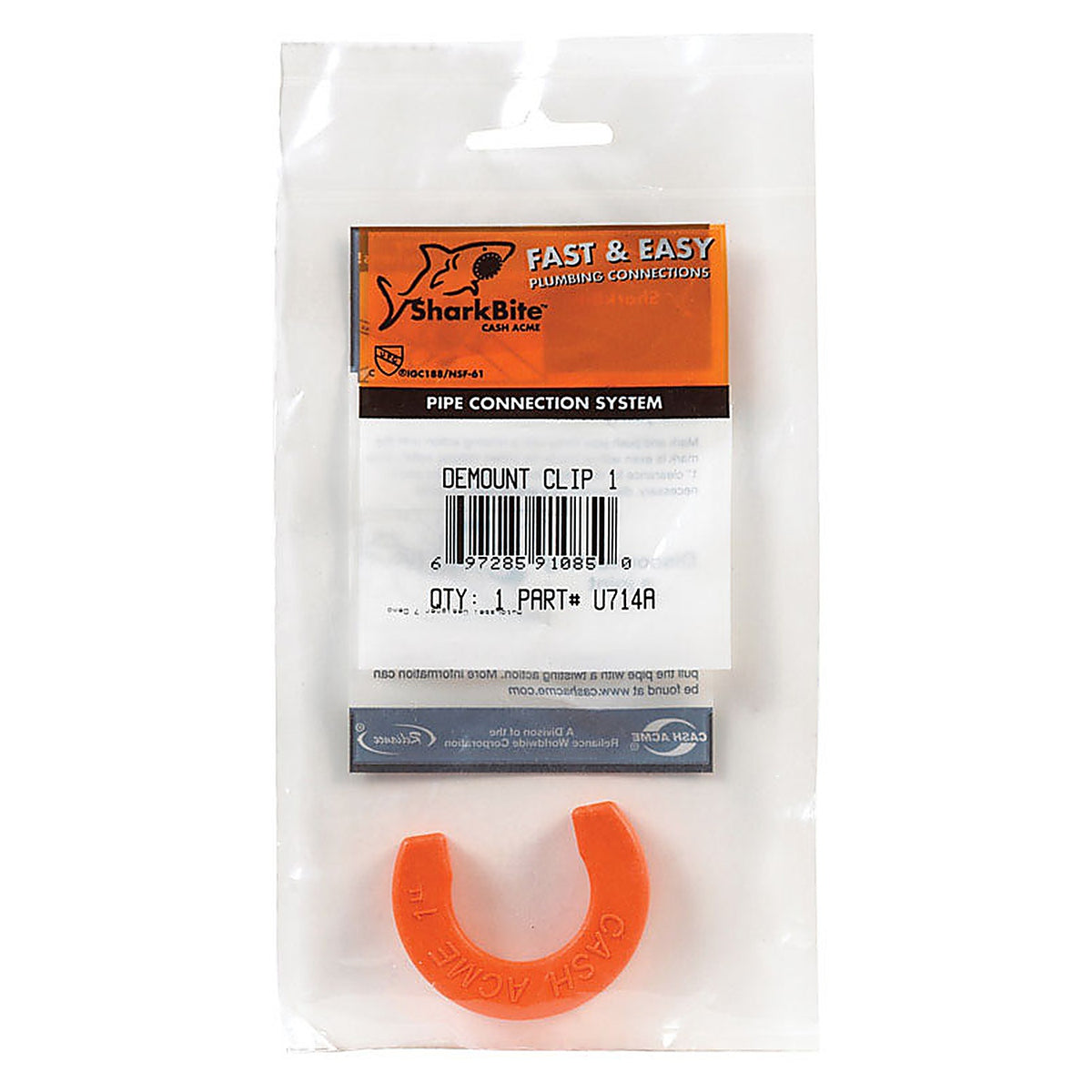 Sharkbite U714A Disconnect Clip 1"