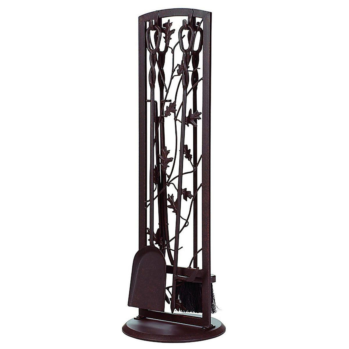 Panacea 15913 Brown Powder Coated Steel Fireplace Tool Set