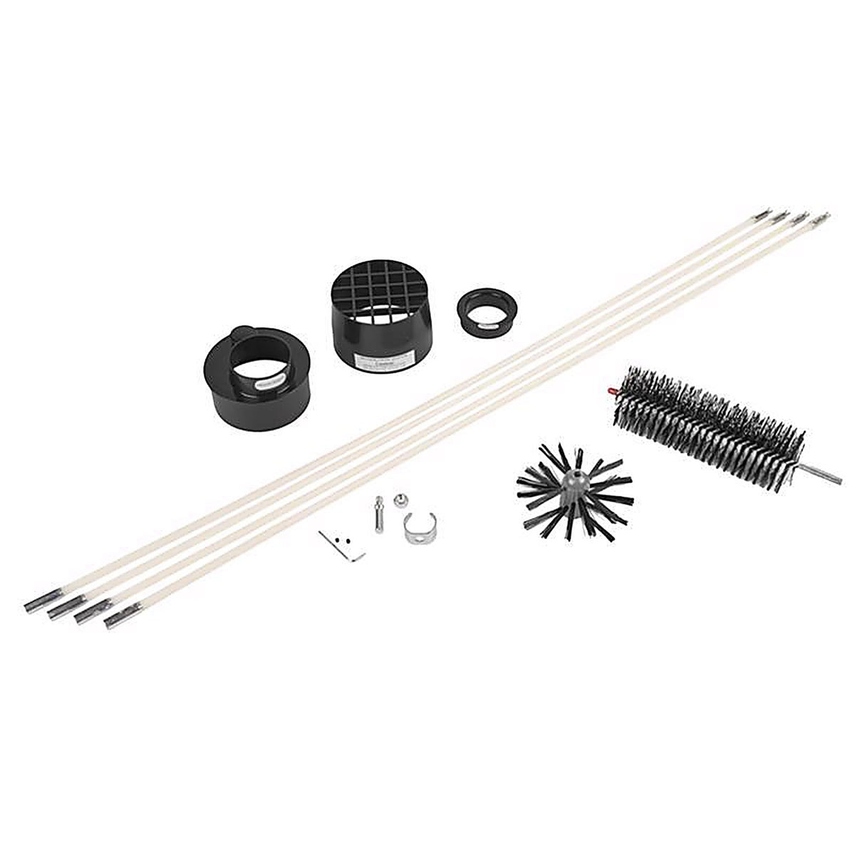 LintEater RLE202 12 ft. L x 0 in. Dia. Silver/White Plastic Vent Cleaning Kit