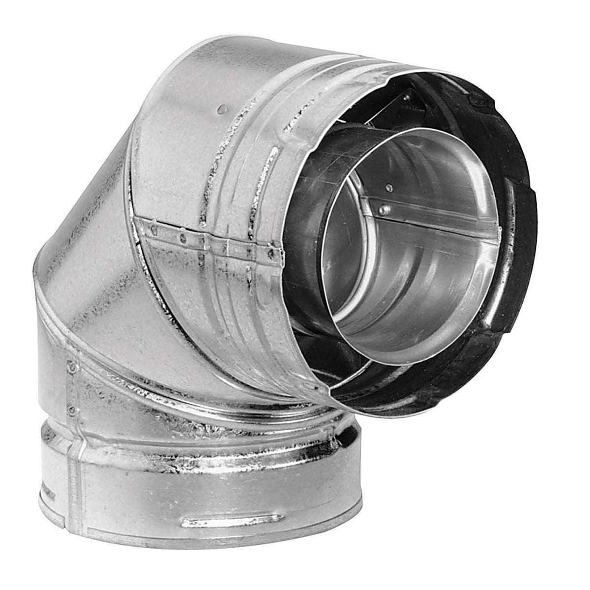 Duravent 46DVA-E90 DirectVent 4 in. Dia. x 6-5/8 in. L Aluminum/Galvanized Steel Vent Pipe
