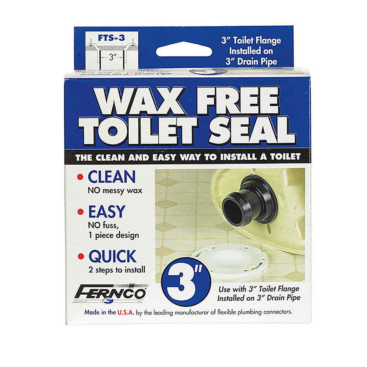 Fernco FTS-3 Toilet Seal PVC 3"