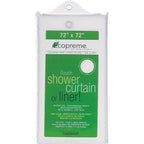 InterDesign 14752 72 in. H x 72 in. W Frost Solid Shower Curtain Liner Vinyl