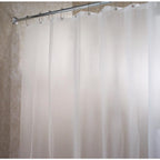 InterDesign 14752 72 in. H x 72 in. W Frost Solid Shower Curtain Liner Vinyl