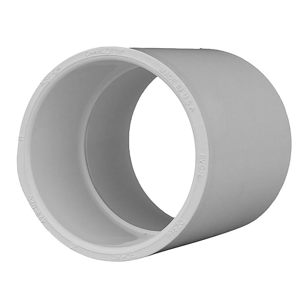 Charlotte Pipe PVC 02100 1600 Schedule 40 2 in. Slip x 2 in. Dia. Slip PVC Coupling